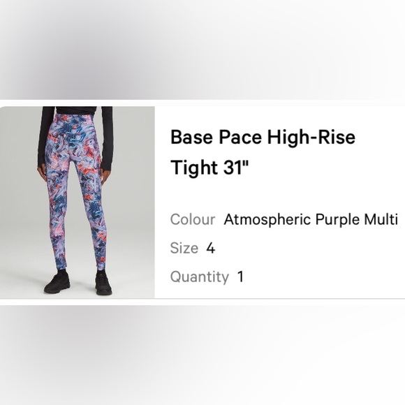 Lululemon Pace High-Rise Leggings 31” - Picture 2 of 7